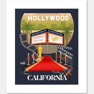 Hollywood,California Posters and Art
